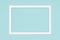Abstract flat lay pastel blue colored paper texture minimalism background. Template with empty picture frame mock up.