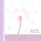 Abstract floral dandelion greeting card