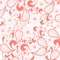 Abstract Floral Leafy Pattern In Pink Color