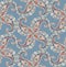 Abstract floral ornamnet. Flourish ornamental tiled pattern. Fan