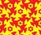 Abstract, floral pattern seamless yellow and red . The pattern is seamless from the repeating shapes of different colors