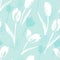 Abstract floral seamless pattern tulips .Trendy hand drawn textures.