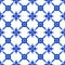 Abstract floral seamless trellis pattern, blue white gzhel