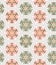 Abstract floral seamless vector pattern background with honeycomb shaped flowers in pastel olors for fabric, wallpaper