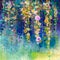 Abstract floral watercolor painting. Spring flower seasonal nature background