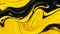 Abstract Flow: Dynamic Black and Yellow Swirls. Generative ai