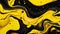 Abstract Flow: Dynamic Black and Yellow Swirls. Generative ai