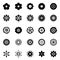 Abstract flower icons set