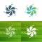 Abstract flower logo template. Foliate sign.