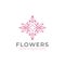 Abstract flower ornamet logo design