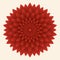 Abstract flower, red chrysanthemum. Vector illustration