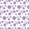 Abstract flower shaped seamless pattern with geometic design for background