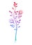 Abstract flower on a white background. Minimalistic bouquet vector illustration