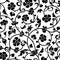 Abstract flowers baroque seamless pattern