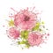 Abstract flowers illustration -- peonies