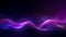 Abstract flowing neon wave purple background. Neural network AI generated