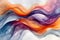 Abstract flowing organic shapes. Colorful Watercolor. Generative AI