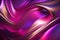 Abstract Fluid 3d Render Holographic Wave. Deep Cerise Gradient Design for Banners, Backgrounds, Wallpapers. Generative Ai