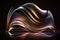 Abstract Fluid 3d Render Holographic Wave. Deep Champagne Gradient Design for Banners, Backgrounds, Wallpapers. Generative Ai