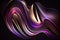 Abstract Fluid 3d Render Holographic Wave. Mauve Gradient Design for Banners, Backgrounds, Wallpapers. Generative Ai