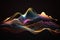 Abstract Fluid 3d Render Holographic Wave. Mountain Meadow Gradient Design for Banners, Backgrounds, Wallpapers. Generative Ai