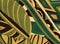 Abstract foliage green and beige background.