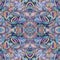 Abstract foliage seamless kaleidoscopic pattern background