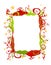 Abstract Folksy Christmas Border or Frame