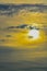 The abstract formation and texture of the clouds over and around the sun. Above the Gulf of Mexico in florida