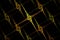 Abstract fractal geometric yellow sharp grid image