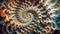 Abstract Fractal Spiral Pattern, AI Generated