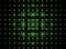 Abstract fractal tech background with green shiny squares