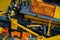 Abstract fragment of heavy machinery