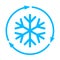Abstract freezing vector flat icon