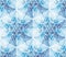 Abstract frozen stars, snowflakes seamless pattern