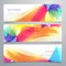 Abstract funky banners set of three