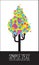 Abstract funky tree from balloons.