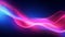 Abstract futuristic background with pink blue glowing neon moving high speed wave lines and bokeh lights. Data transfer concept