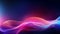 Abstract futuristic background with pink blue glowing neon moving high speed wave lines and bokeh lights. Data transfer concept
