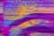 Abstract futuristic urban yellow, purple, pink motion glitch effect background