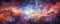 Abstract Galactic Journey: mesmerizing panorama that takes you on a cosmic journey through abstract galaxies panorama