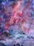 Abstract galaxy space watercolor background for text
