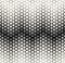 Abstract geometric black and white deco art halftone hexagone and triangle print pattern