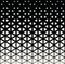 Abstract geometric black and white deco art print halftone triangle pattern