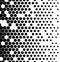 Abstract geometric black and white graphic design print halftone triangle pattern