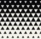 Abstract geometric black and white graphic design print triangle halftone pattern