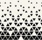 Abstract geometric black and white graphic design triangle halftone pattern