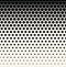 Abstract geometric black and white graphic halftone hexagon pattern background