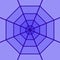 Abstract geometric blue spiderweb design