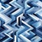 Abstract geometric blue and white zebra pattern with flowing lines and intertwining forms (tiled)